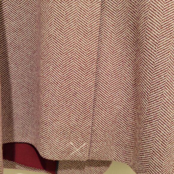 LOFT Faux Suede Elbow Patch Herringbone Blazer Sz 10 - Picture 12 of 13